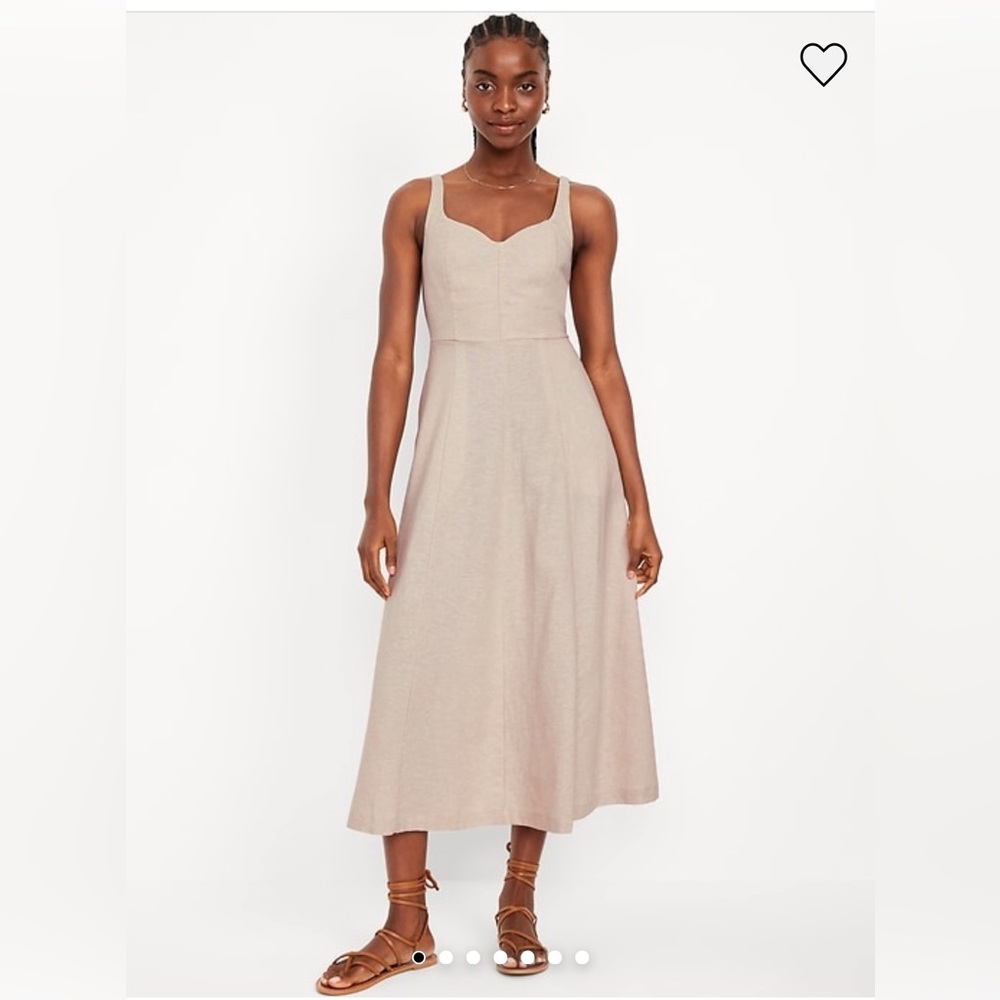 Old Navy Beige Midi Dress